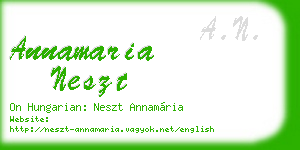 annamaria neszt business card